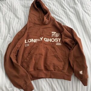 Lonely Ghost Brown Hoodie